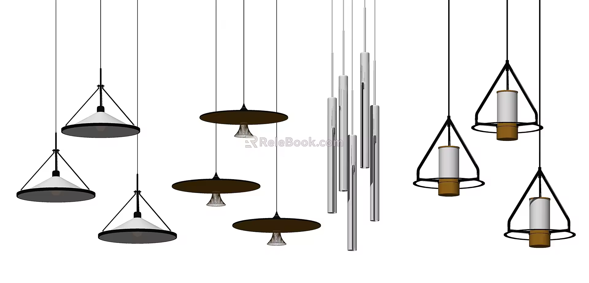 Modern chandelier combination 3d model