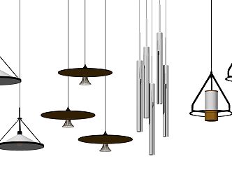 Modern chandelier combination 3d model