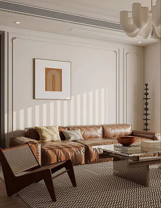 French Home Living Room Sofa Combination 3d model