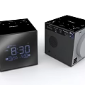 Modern Black Bluetooth Speaker With Time Date Display And Multifunctional Design 3d model