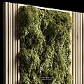Living Plant Wall With Lush Green Foliage And Vertical Wooden Panel Decorative Design