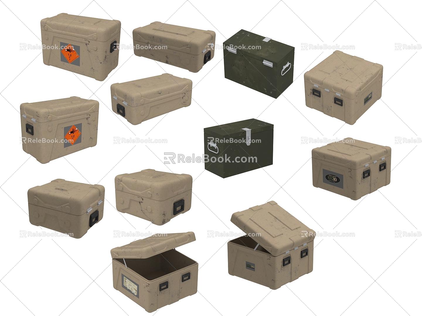 Industrial equipment box 3d model