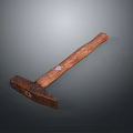 Vintage Wooden Handle Metal Head Hammer As Traditional Weapon Design Piece