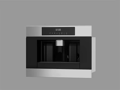 Modern Built In Kitchen Appliance With Stainless Steel Design And Digital 3d model