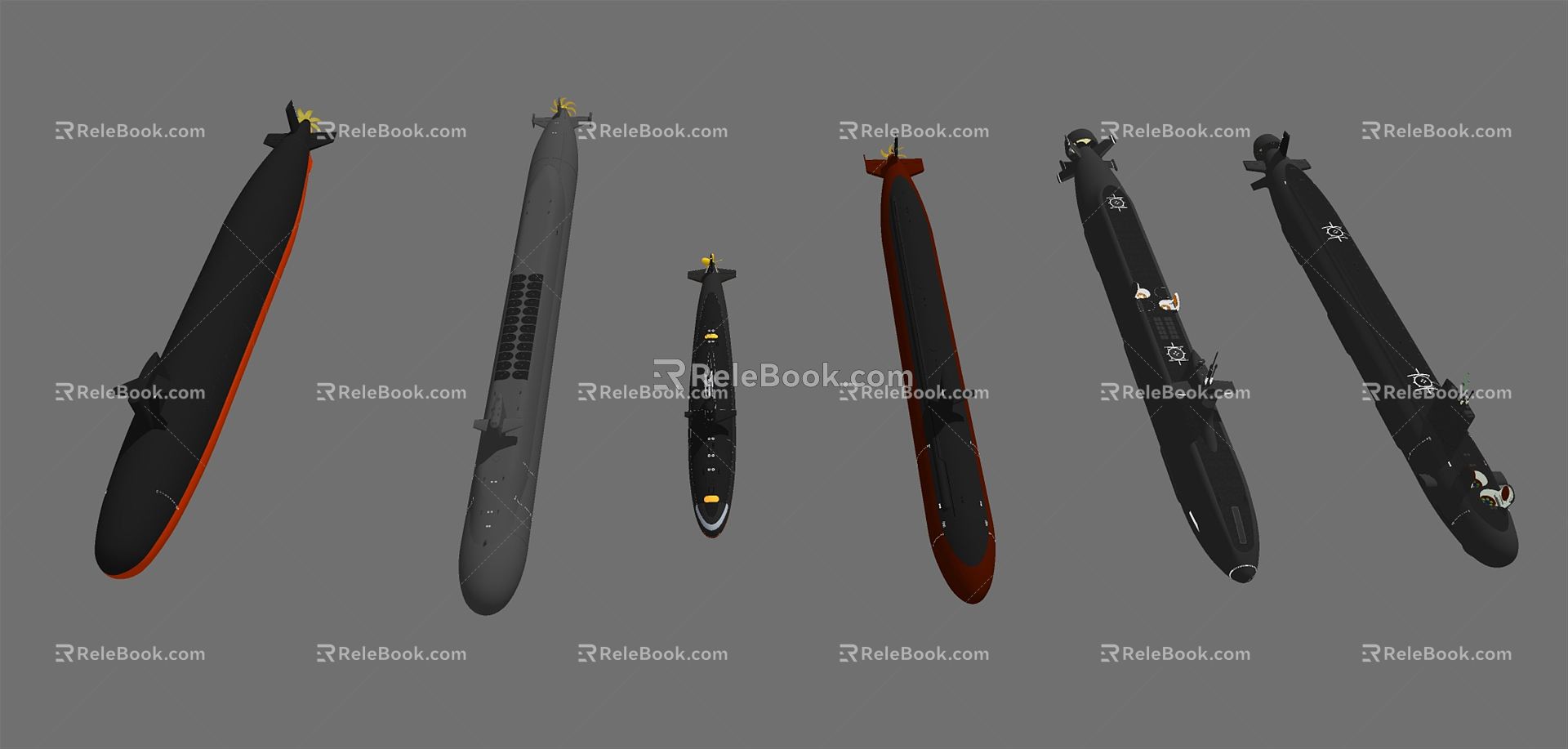 Modern Submarine Submarine Collection 3d model