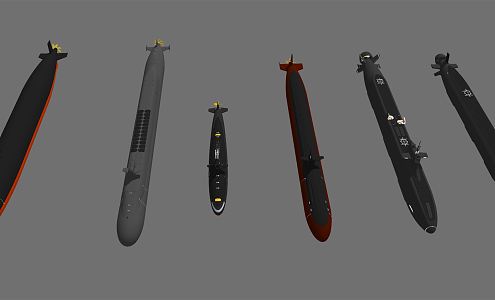 Modern Submarine Collection 3d model