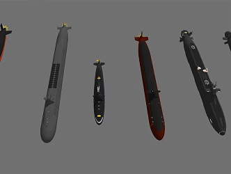 Modern Submarine Collection 3d model