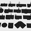 Various Modern Kitchen Sinks With Different Styles And Functional Configurations 3d model