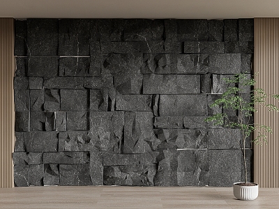 rubble stone background wall stone wall stone wall 3d model