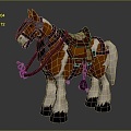 Modern Horse Saddle War Horse Armor 3d model