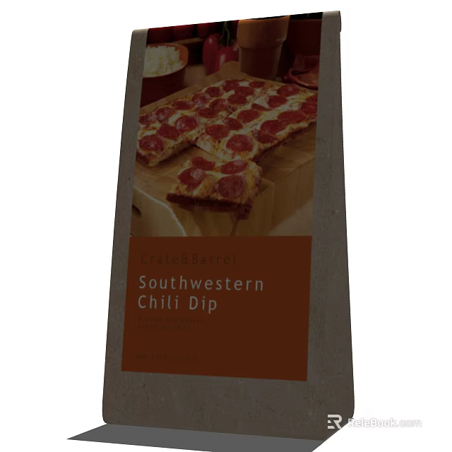 Crate & Barrel Southwestern Chili Dip Tasty Appetizer Perfect For Parties 3d model 