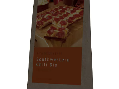 Crate & Barrel Southwestern Chili Dip Tasty Appetizer Perfect For Parties 3d model