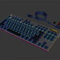 Mechanical Keyboard With RGB Backlight Aluminum Frame Wired Connection And Customizable Keys