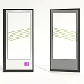 Car Window Glass Components With Black Frames Green Lines And Pink Indicators