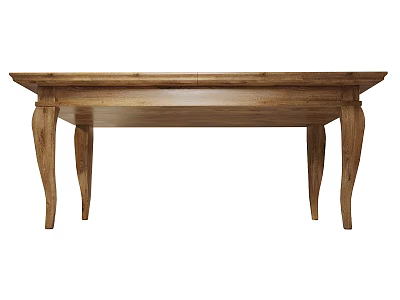 Solid Wood Dining Table With Classic Design And Elegant Carved Legs 3d model