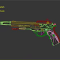 Modern Futuristic Pistol With Sleek Black Metallic Body And Ergonomic Grip Design