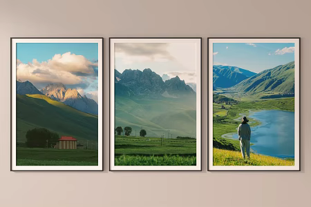 landscape decorative painting 3d model