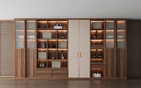 New Chinese Bookcase 3d model