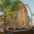 Bamboo Guesthouse Building With Natural Surroundings And Outdoor Seating Area