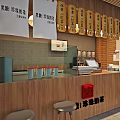 Brown Sugar Pearl Milk Tea Shop Featuring Handmade Drinks and Brick Wall Wooden Counter