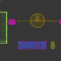 Desktop Computer Setup With Tower Monitor Keyboard Mouse And Speakers