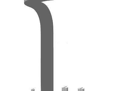 Modern Curved Faucet With Sleek Metallic Body And Minimalist Design 3d model