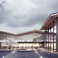 New Chinese Style Sales Office Building New Chinese Style Display Area Modern Style Sales Office Building 3d model
