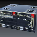 Advanced Computer Server System With Multiple Ports Slots And Metal Cooling Case 3d model