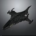 Futuristic Cosmic Spaceship With Sleek Design And Camouflage Texture For Interstellar Travel