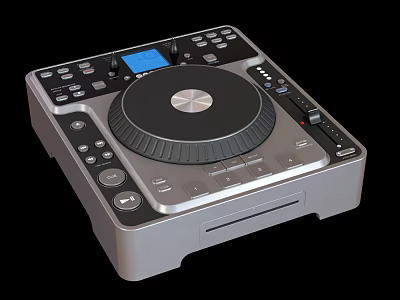 Professional DJ Audio Controller With Turntable Design Digital Display And Sound Controls 3d model