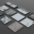 Industrial Equipment Metal Plate Components With Various Shapes And Holes For Industrial Use