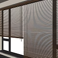 Modern Wooden Blinds With Slatted Design On Window For Interior Natural Light