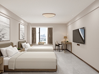 Hotel Room Standard Hotel Homestay 3d model