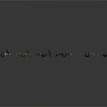 Diverse Game and Movie Characters With Various Costumes Different Poses And Weapons