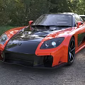 Mazda RX7 veilside modified version 3d model