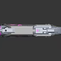Futuristic Gun With Pink Accents And Cat Design Nearby Gold Bell With Red Bow