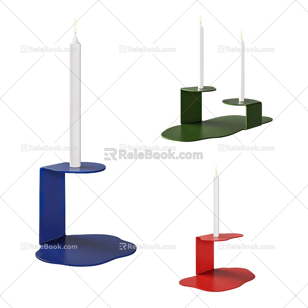 Found Ornament Candlestick 3d model