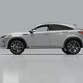 Silver Modern SUV With Red Leather Seats Sleek Exterior Front Grille And Alloy Wheels