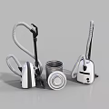 Modern White Vacuum Cleaners With Detachable Dust Cups For Home Cleaning