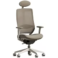 Comfortable Ergonomic Gray Mesh Back Office Chair with Adjustable Armrests and Swivel Base