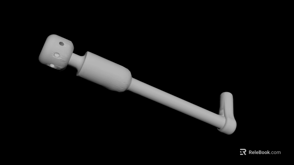 White Handheld Stabilizer Device With Camera Module Ergonomic Grip And Portable Design 3d model