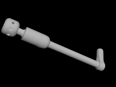 White Handheld Stabilizer Device With Camera Module Ergonomic Grip And Portable Design 3d model