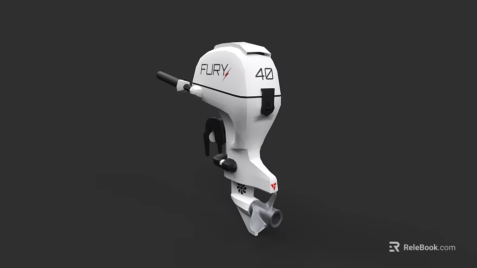 Yacht Outboard Motor FLUX 42 White Design With Efficient Performance Features 3d model