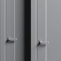 Modern Sleek Gray Hinged Doors with Various Designs for Home Interior 3d model