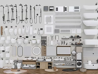 Modern Bathroom Supplies 3d model