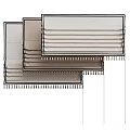 Layered Modern Curtains In Neutral Tones With Pleats And Decorative Tassels