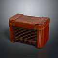 Vintage Radio With Wooden Casing Classic Grille And Retro Knobs Design