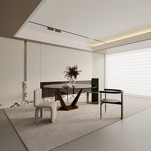 Modern dining table 3d model