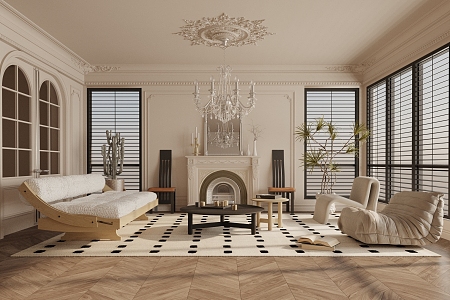 French Living Room 3d model