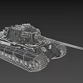 Military Tank With Long Cannon Tracks Cross Insignia And Number 301